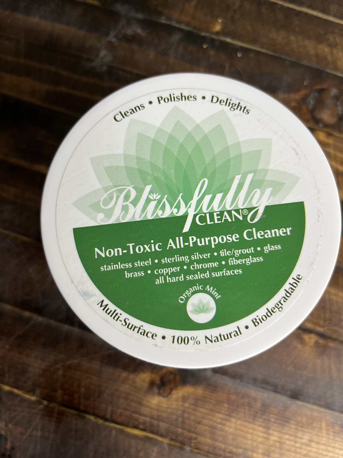 Blissfully Clean Non-Toxic All Purpose Cleaner Organic Mint Multi-Surface 17.6oz