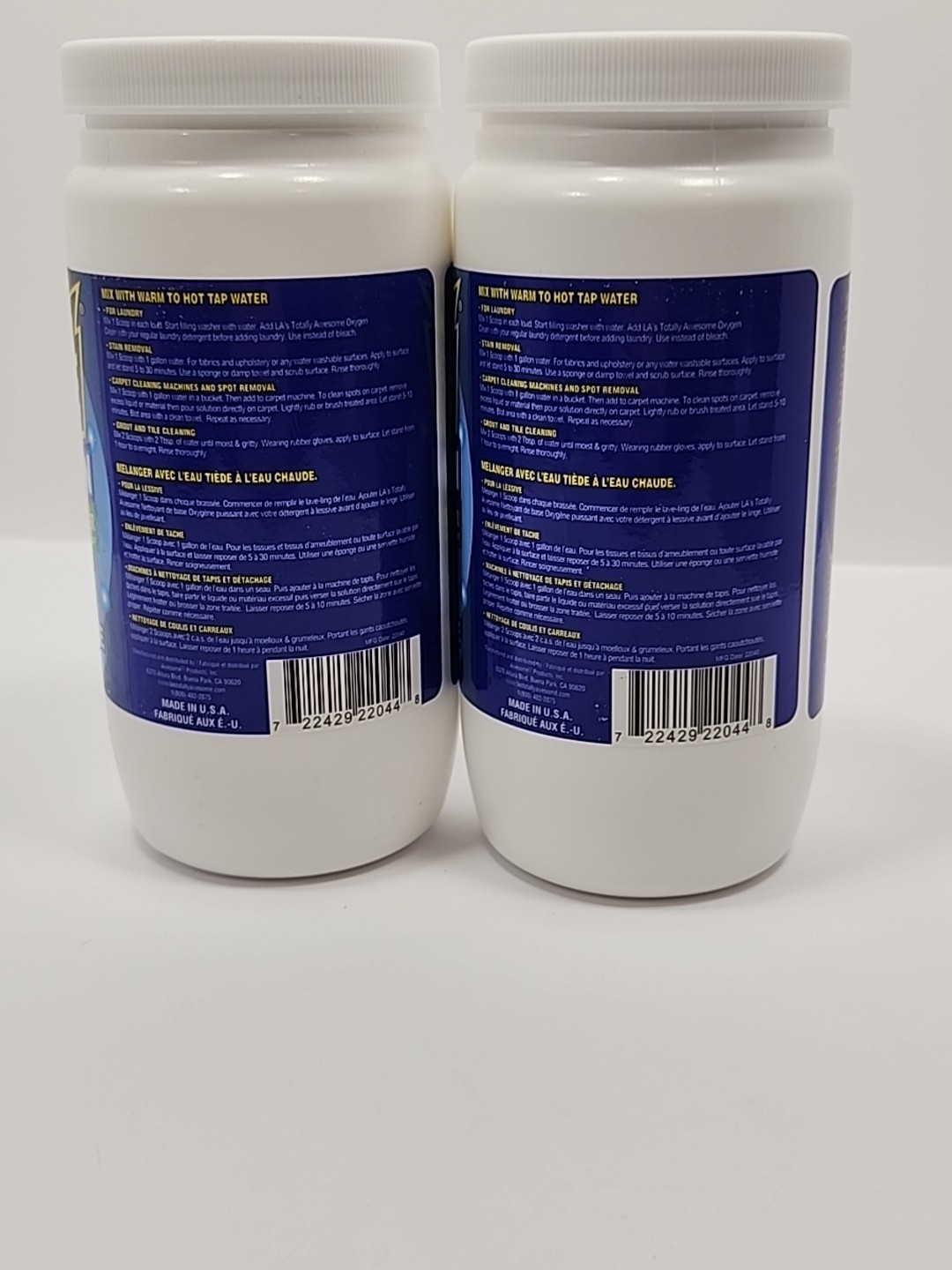 ​2 Pack LA’s Totally Awesome Oxygen Power Bleach Cleaner Chlorine Free 15oz ea.