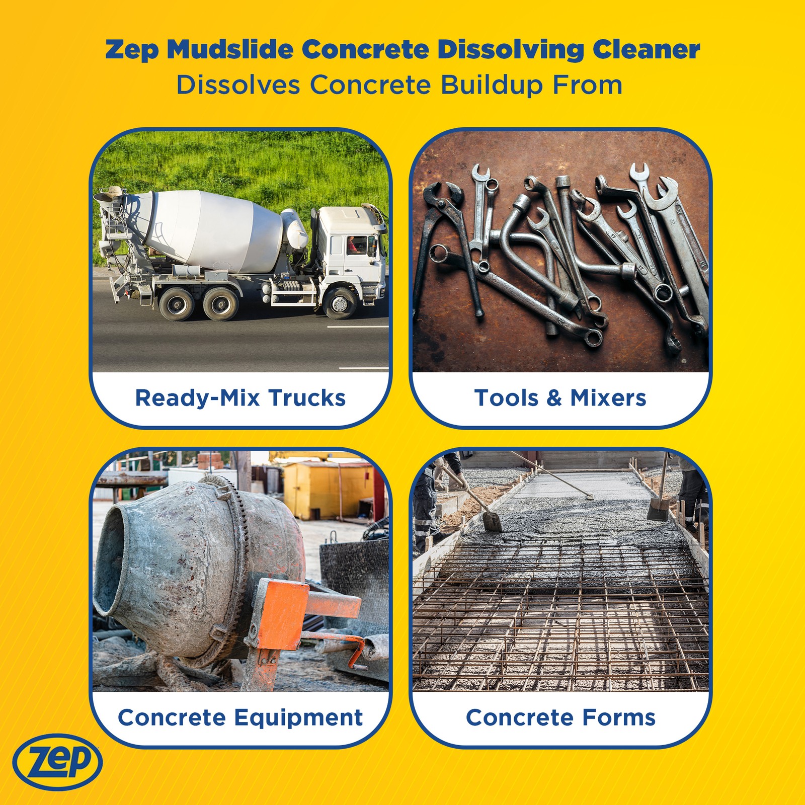 Zep Mudslide Concrete Dissolving Cleaner – 5 Gallon (Each) – 599435 – Remove