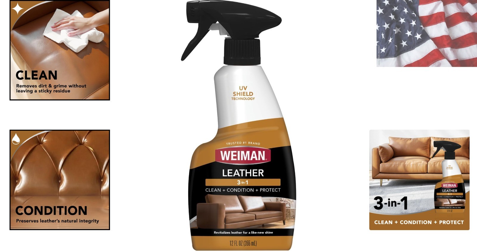 Leather Cleaner & Conditioner – Cleans, Restores & Protects Leather, UV Prote…