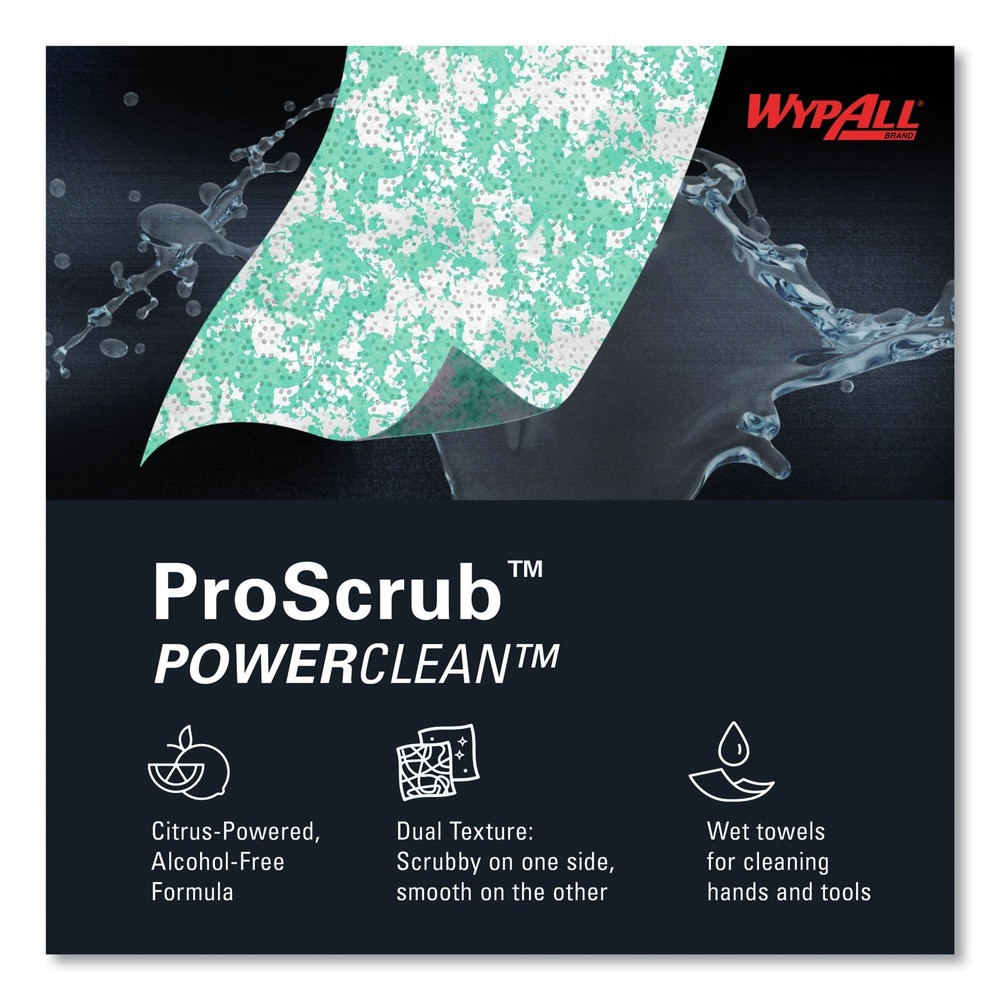 WypAll 91371CT 9.5″ x 12″ Pre-Saturated Wipes – Citrus Scent/Green (6/CT) New