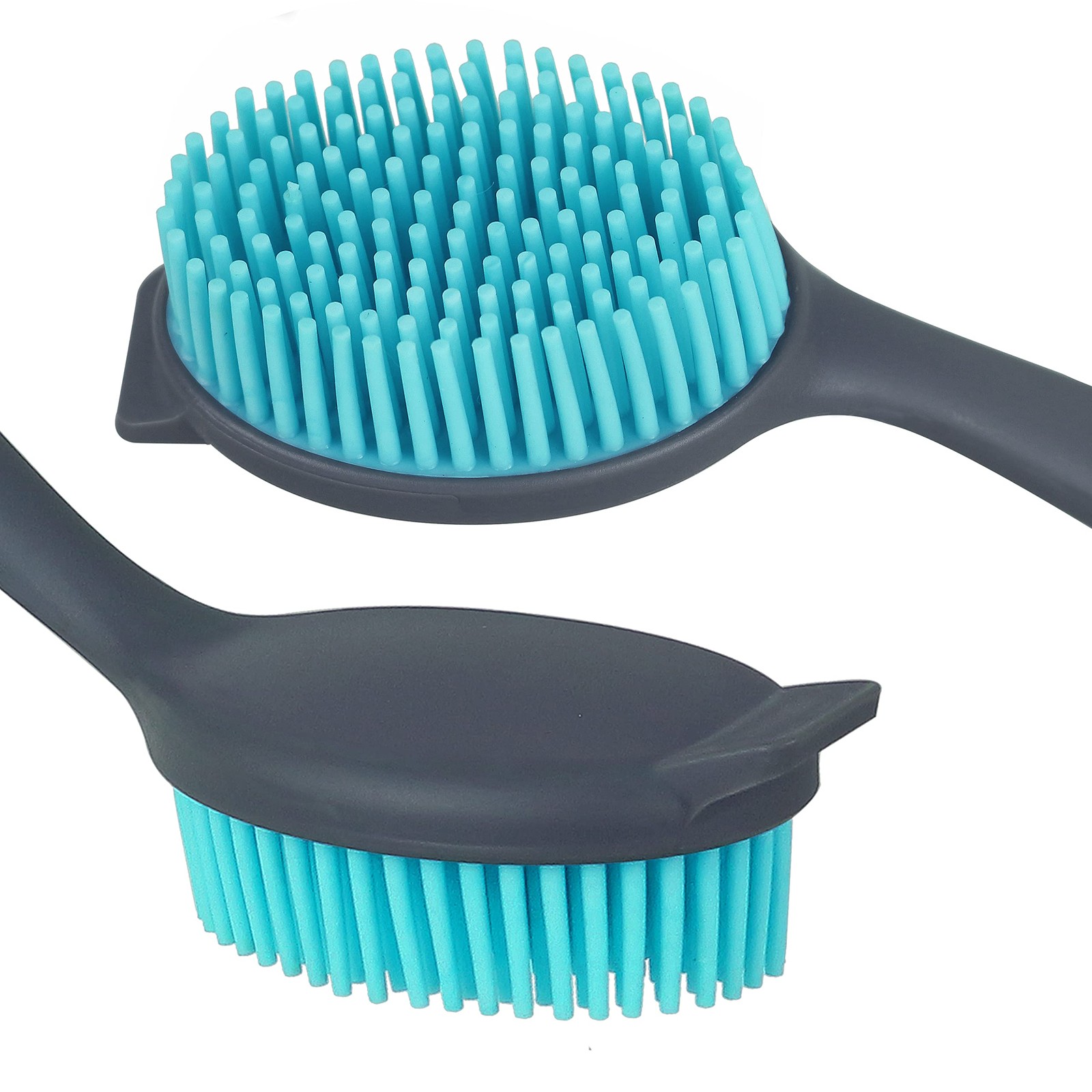 2-Pack Dish Brush with Handle Kitchen Dish Scrubber Soft Dishwashing Brush for