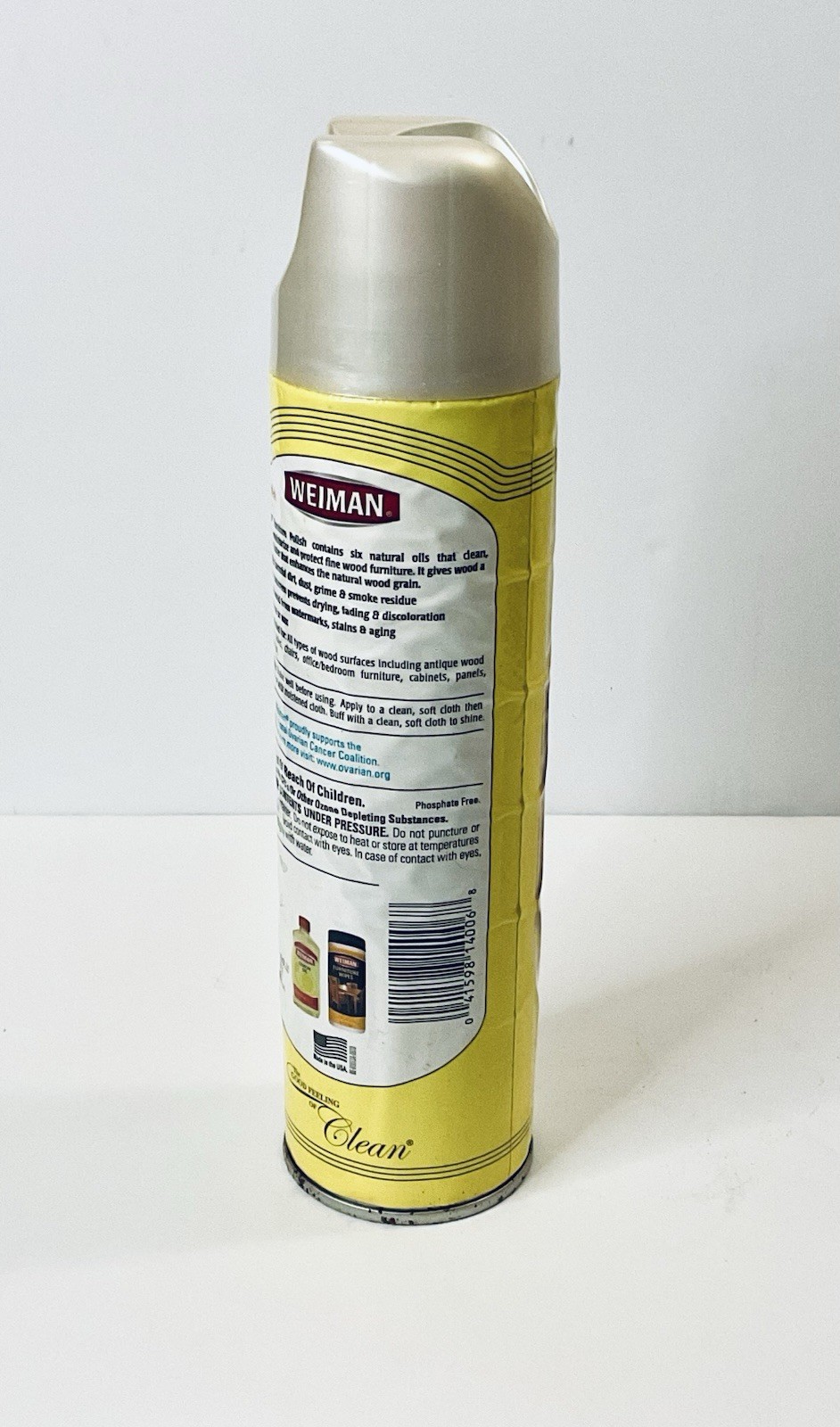 WEIMAN FURNITURE POLISH W/ NATURAL OILS & SUNSCREEN 12 OZ NEW OLD STOCK
