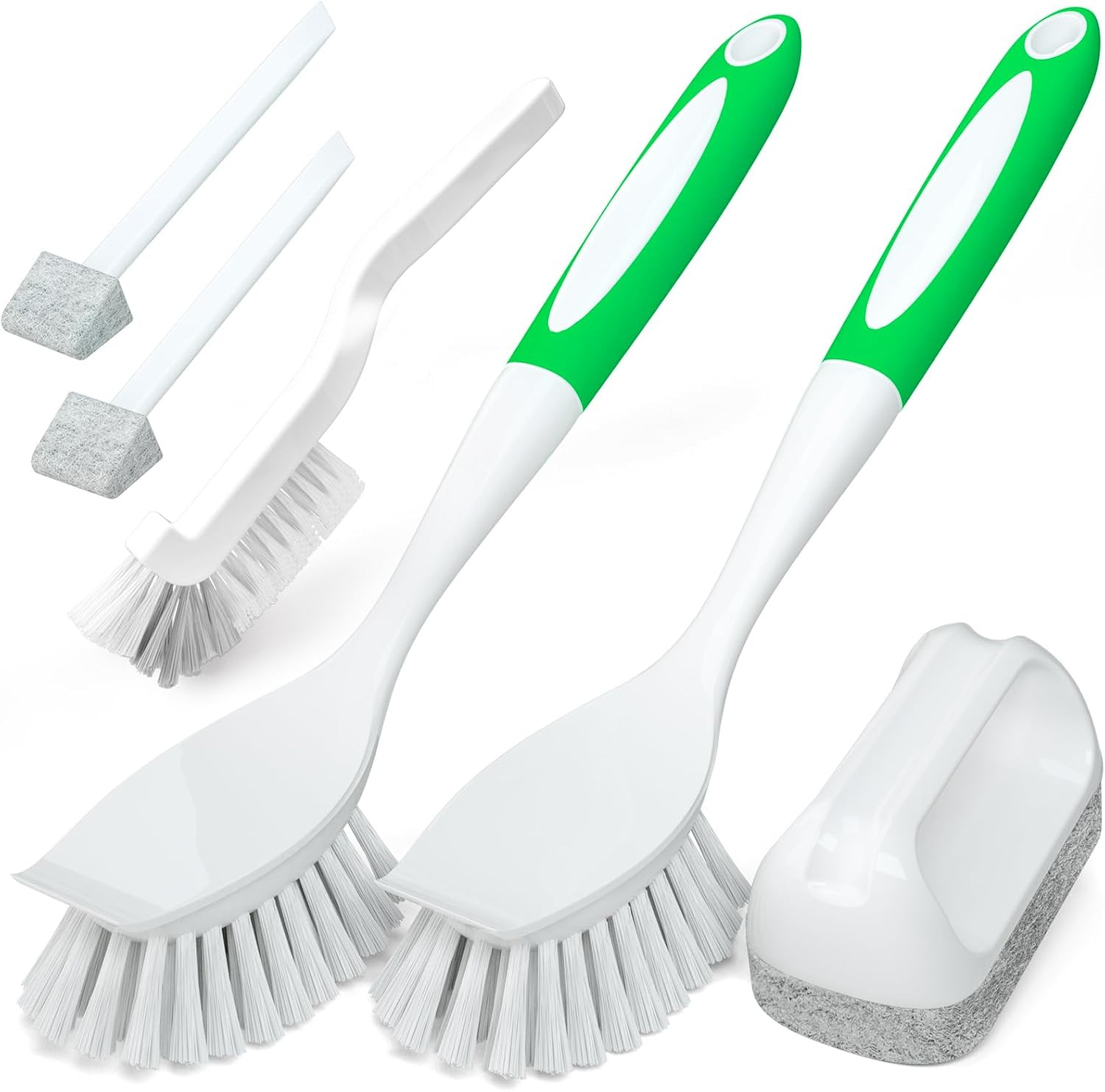 5Pack Kitchen Cleaning Brush, Green