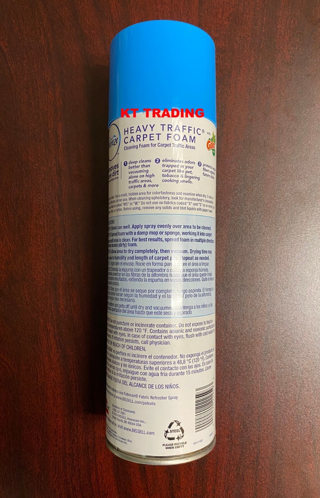 Febreze Heavy Traffic Carpet Cleaner Foam Eliminate Odor Stain ~ Gain Scent 22oz