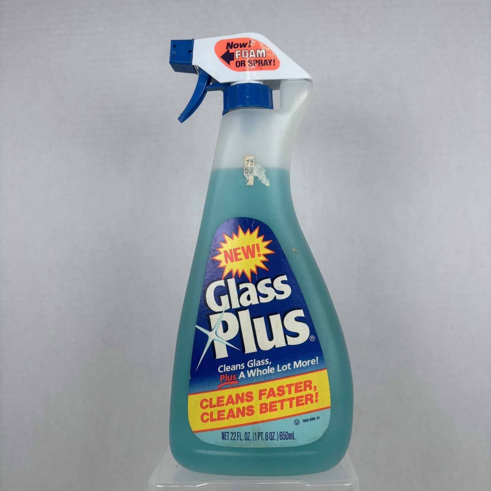 Vtg Texize Glass Plus Glass & Multi Surface Cleaner 22 fl oz Nearly Full 1988