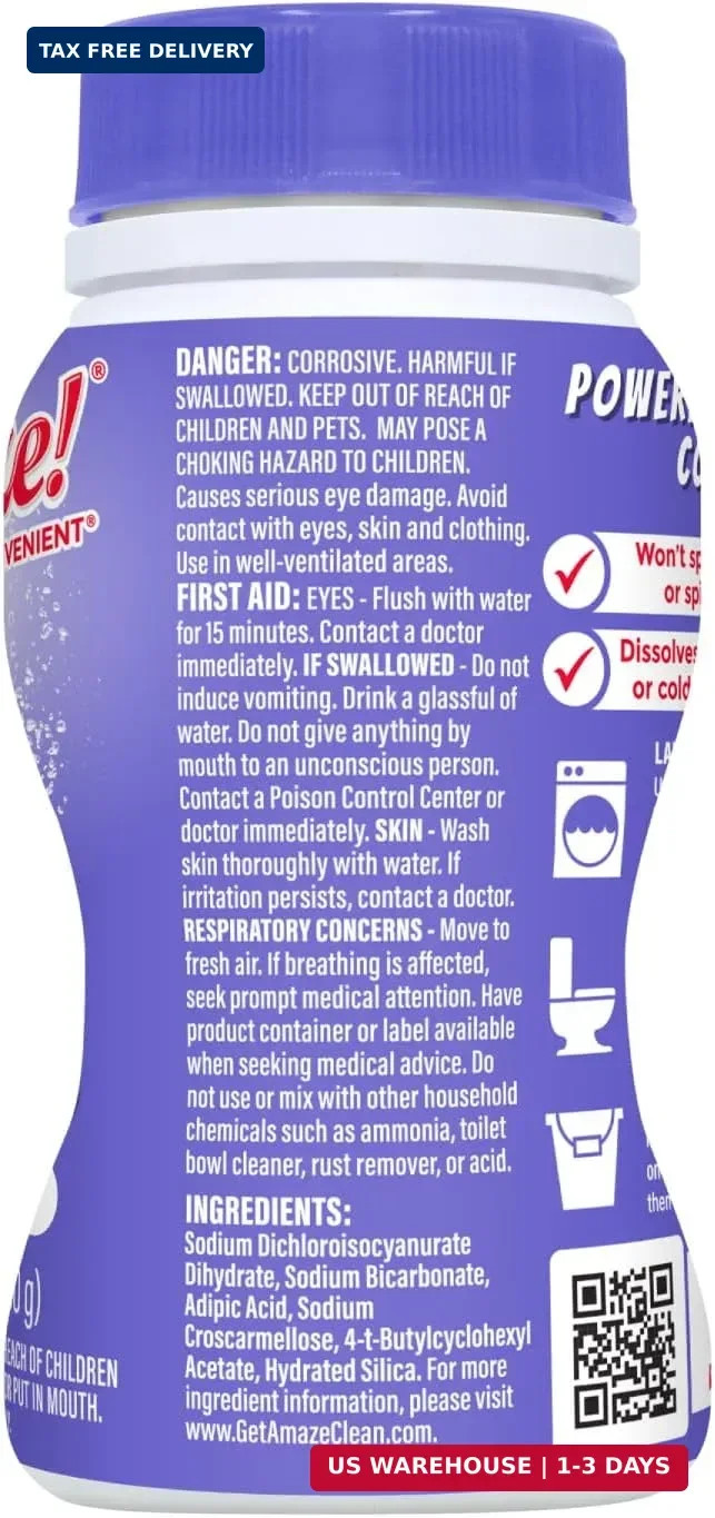 AMAZE Ultra Concentrated Bleach Tablets [32 tablets] – Lavender Scent – for Laun