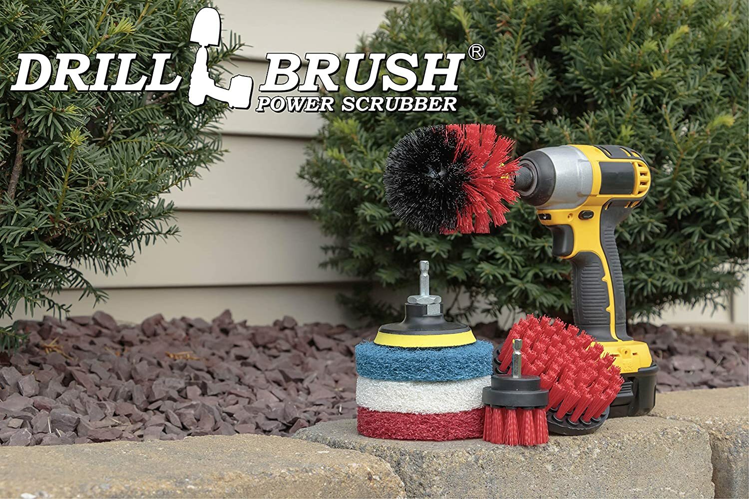Drillbrush Scrub Brush – Drill Scrub Brush Attachment 7- Stone Cleaning – Deep