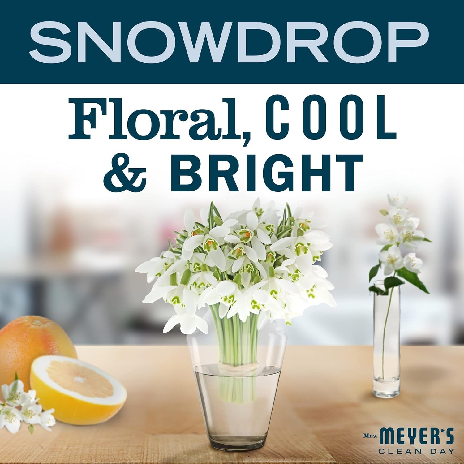 MRS. MEYER’S CLEAN DAY Liquid Dish Soap, Snowdrop, 16 fl. oz (2pk)