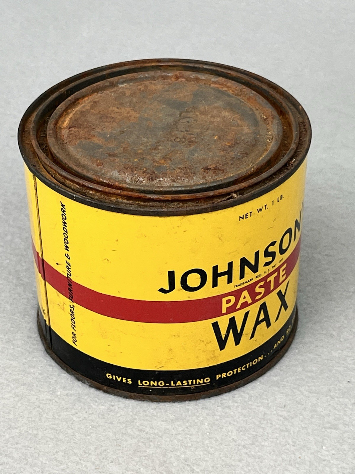 Original Formula Johnson’s Paste Wax 16 Oz. Can ALMOST Full See Weight Photo