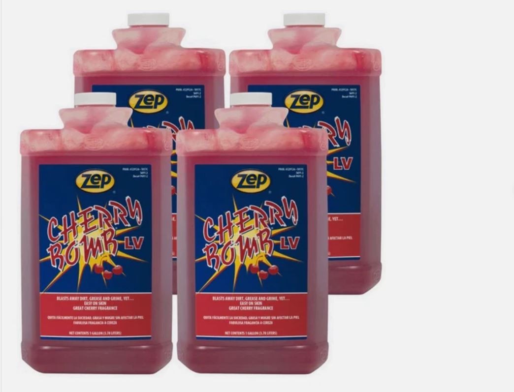 Zep Cherry Bomb LV Industrial Hand Cleaner – 1 Gallon (Case of 4) – Freeshipping