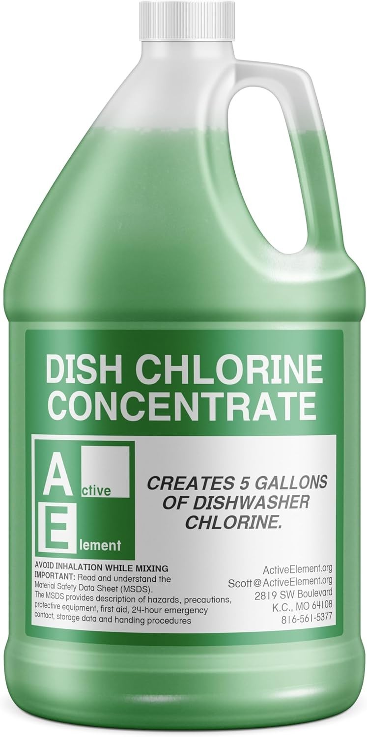 Dish Chlorine Concentrate – Food Contact Surfaces- Commercial Dishwasher – No…