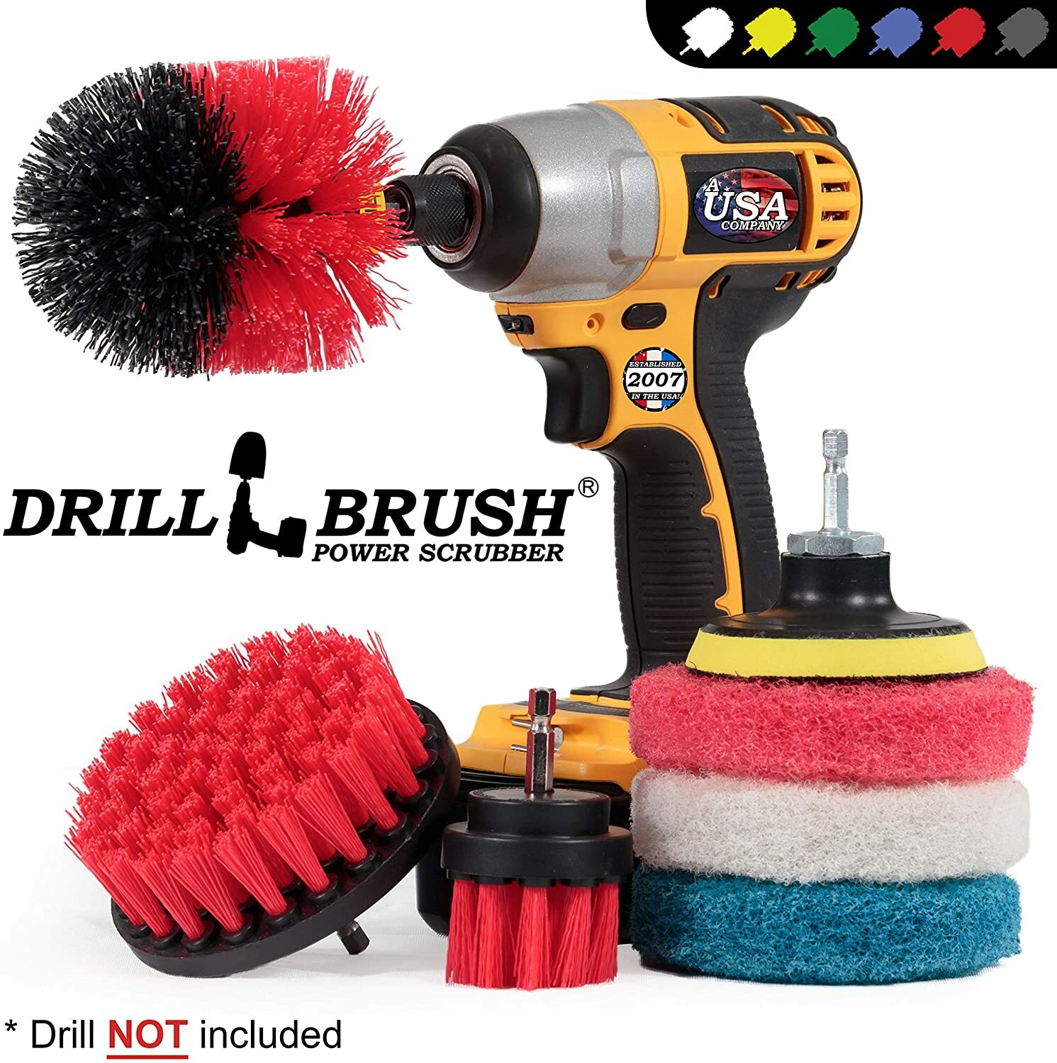 Drillbrush Scrub Brush – Drill Scrub Brush Attachment 7- Stone Cleaning – Deep