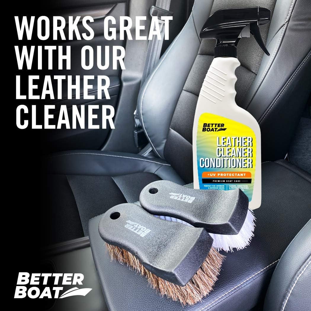 Upholstery Brush Set, Carpet and Car Cleaning Brushes, Horsehair Detailing Brush