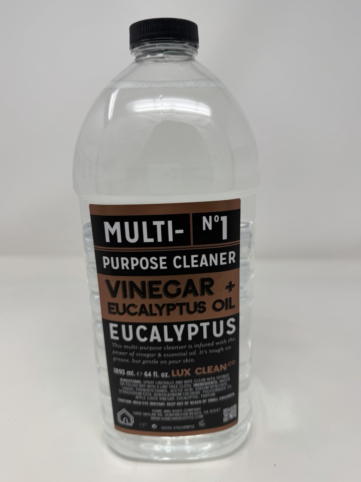 Lux Clean Multi Purpose Vinegar & Eucalyptus Oil Spray 64 Oz Refill Free Ship!