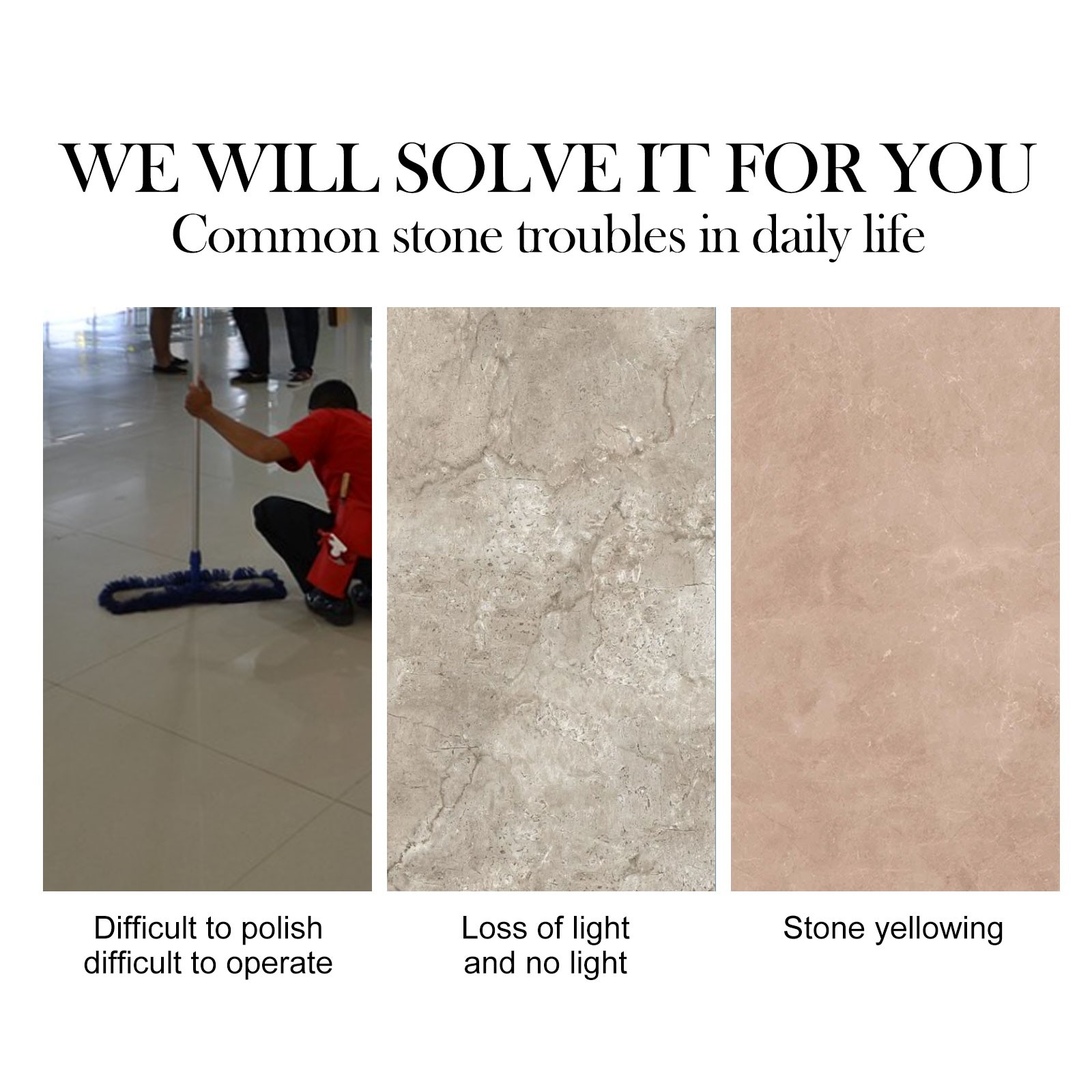Marble Polish Powder Stone Countertop Tile Cleaner for Kitchen Stains