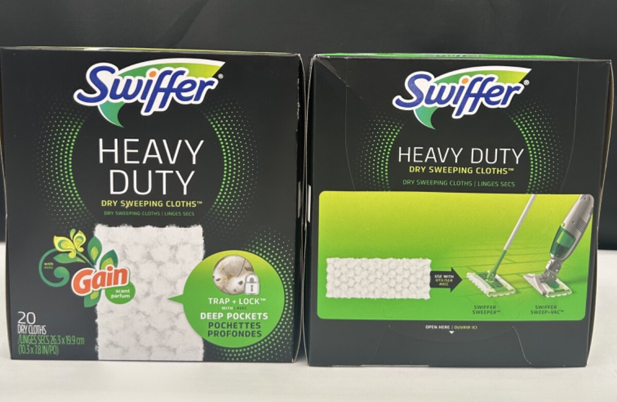 Swiffer Sweeper Heavy Duty Dry Sweeping Cloths, Gain Scent, 20 Count (2 Pack)