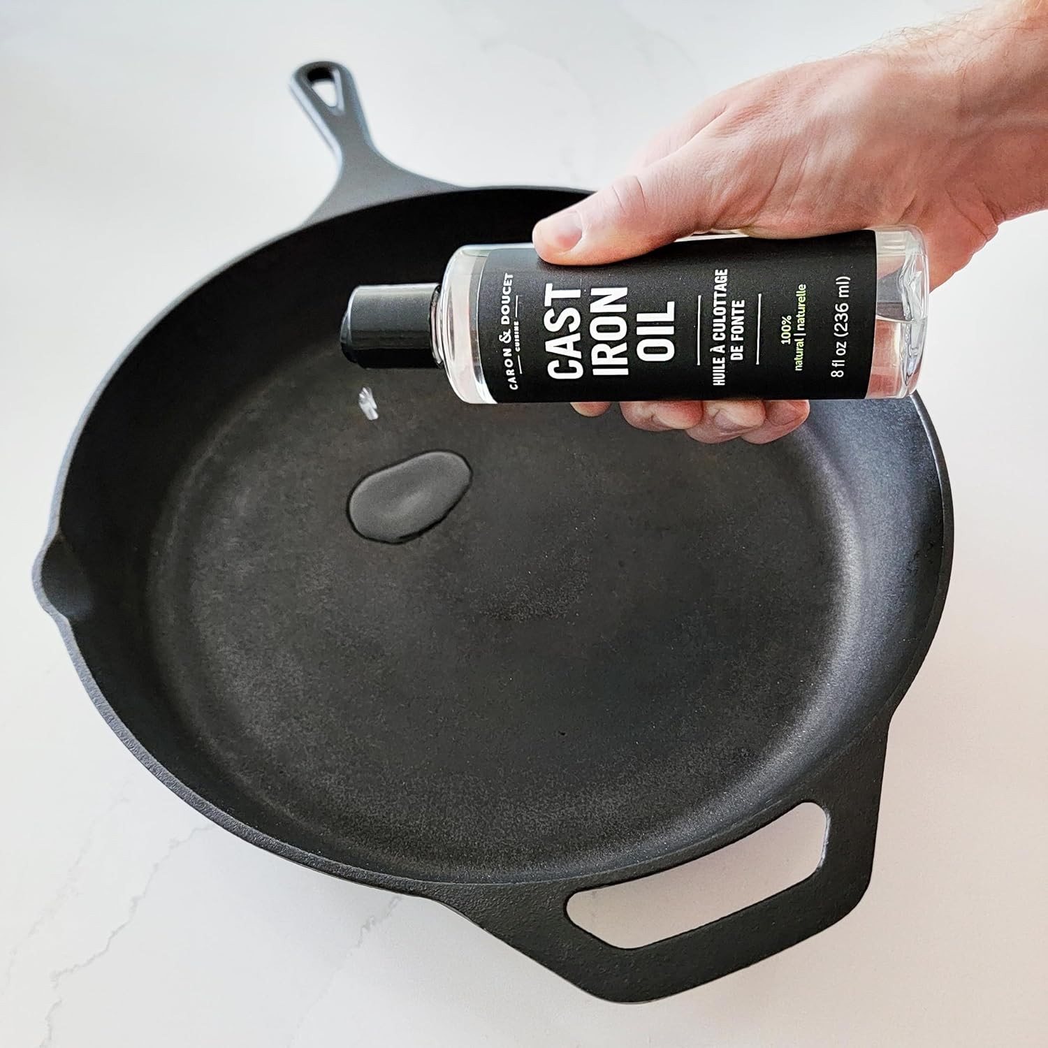 Ultimate Cast Iron Set: Seasoning Oil, Cleaning Soap & Restoring Scrub | 100%…