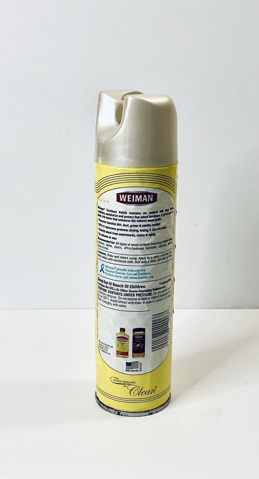 WEIMAN FURNITURE POLISH W/ NATURAL OILS & SUNSCREEN 12 OZ NEW OLD STOCK