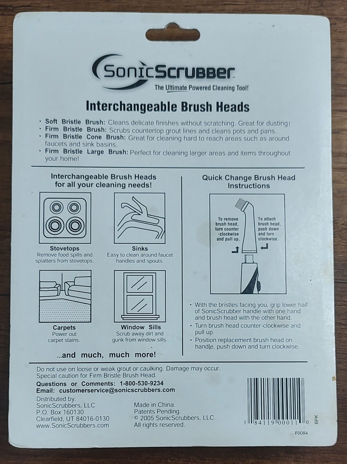 SONIC SCRUBBER 4 Pk Interchangeable Brush Heads New Adaptive Power Cleaning A6