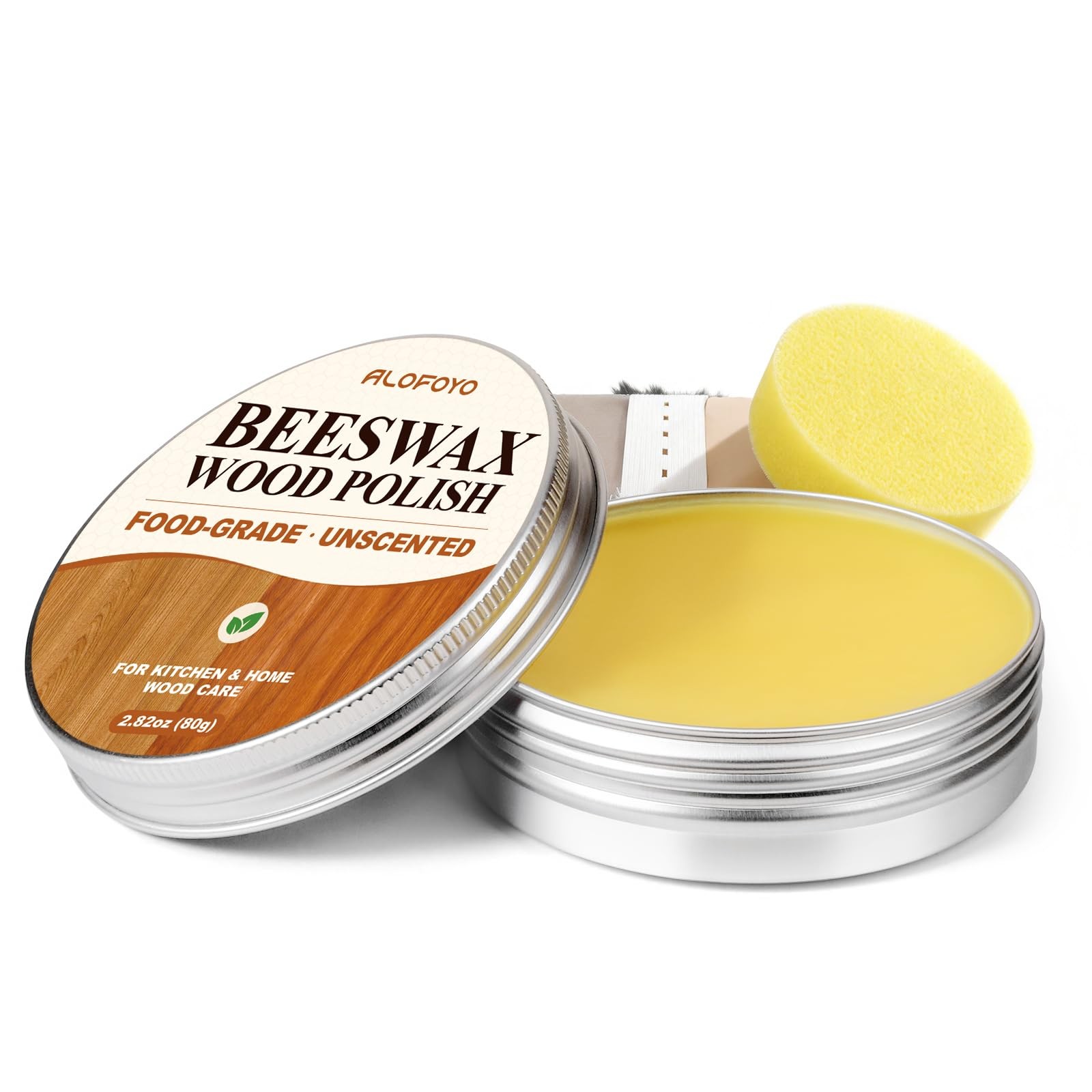 Food Grade Beeswax Wood Conditioner & Furniture Polish – Natural Unscented Wo…