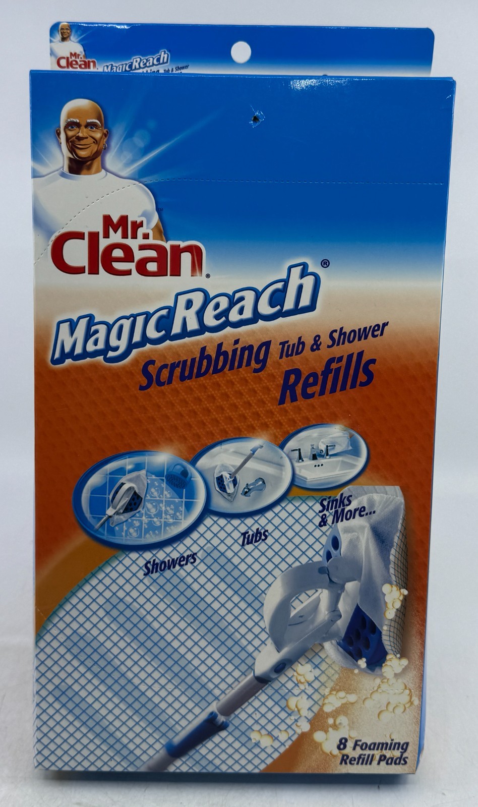Mr. Clean Magic Reach Scrubbing Tub Shower Refills 8x Foaming Refill Pads