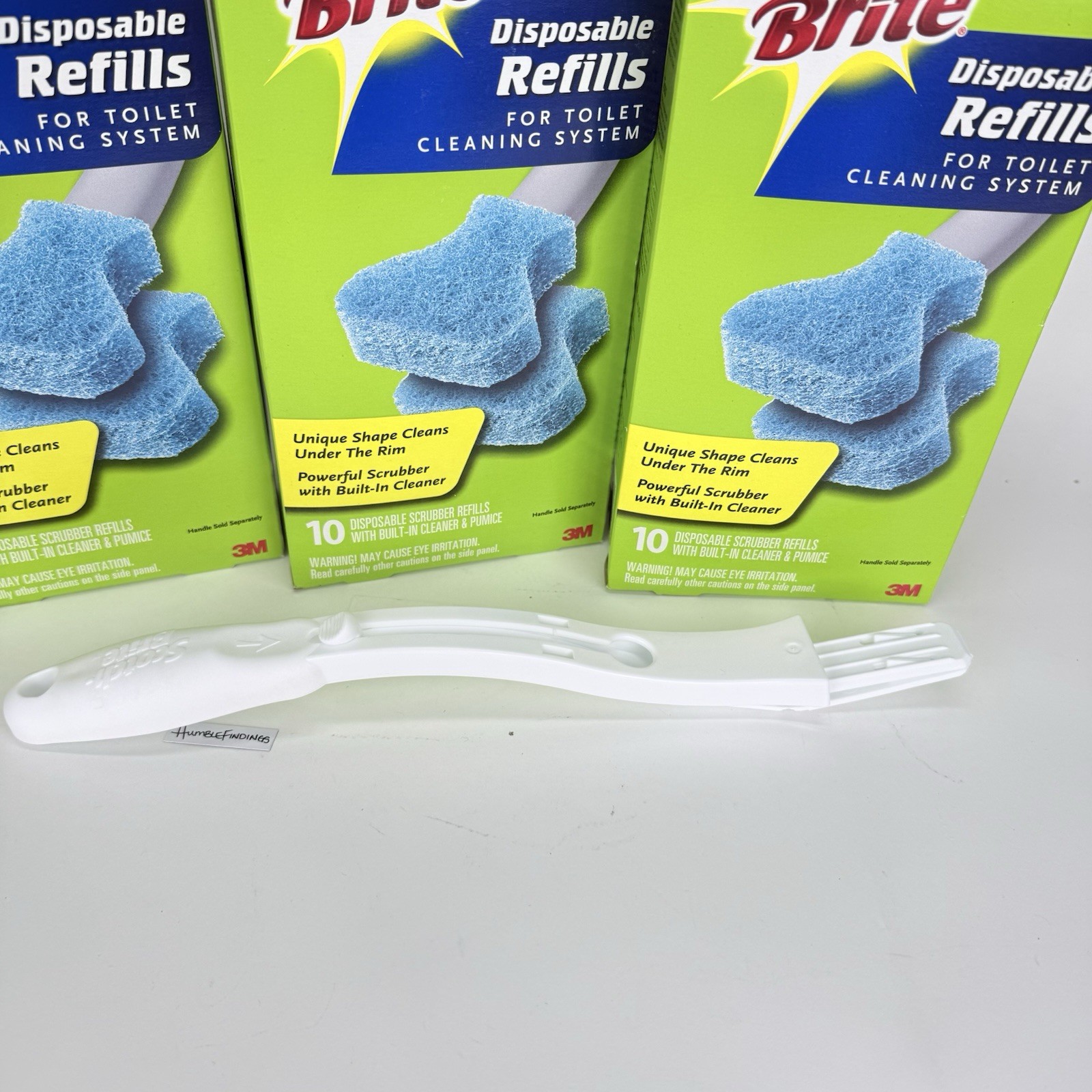 Scotch Brite Scrubber Handle & 30 Disposable Refill Pads Toilet Cleaning Refills