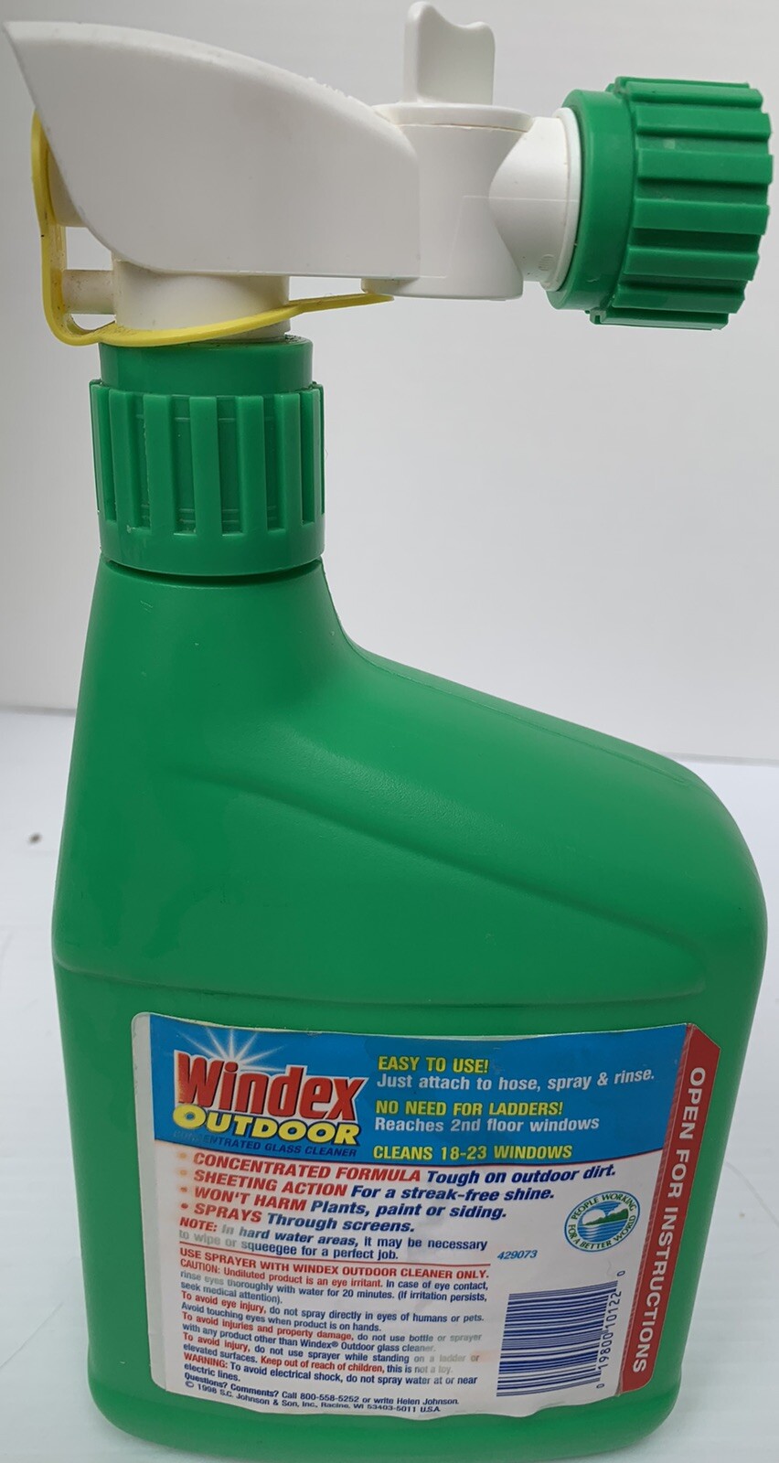 Windex OutdoorConcentrated Glass Cleaner – 32oz New Container Bought Never Used