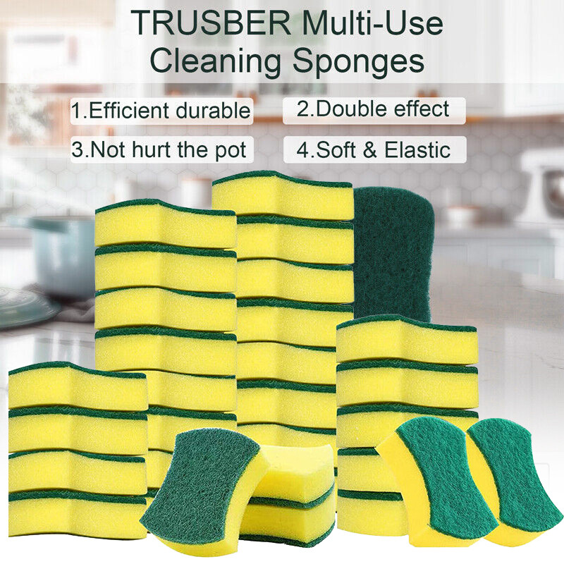 Upgraded Kitchen Cleaning Sponges,Non-Scratch for Dish,Absorbent Scrub Sponges