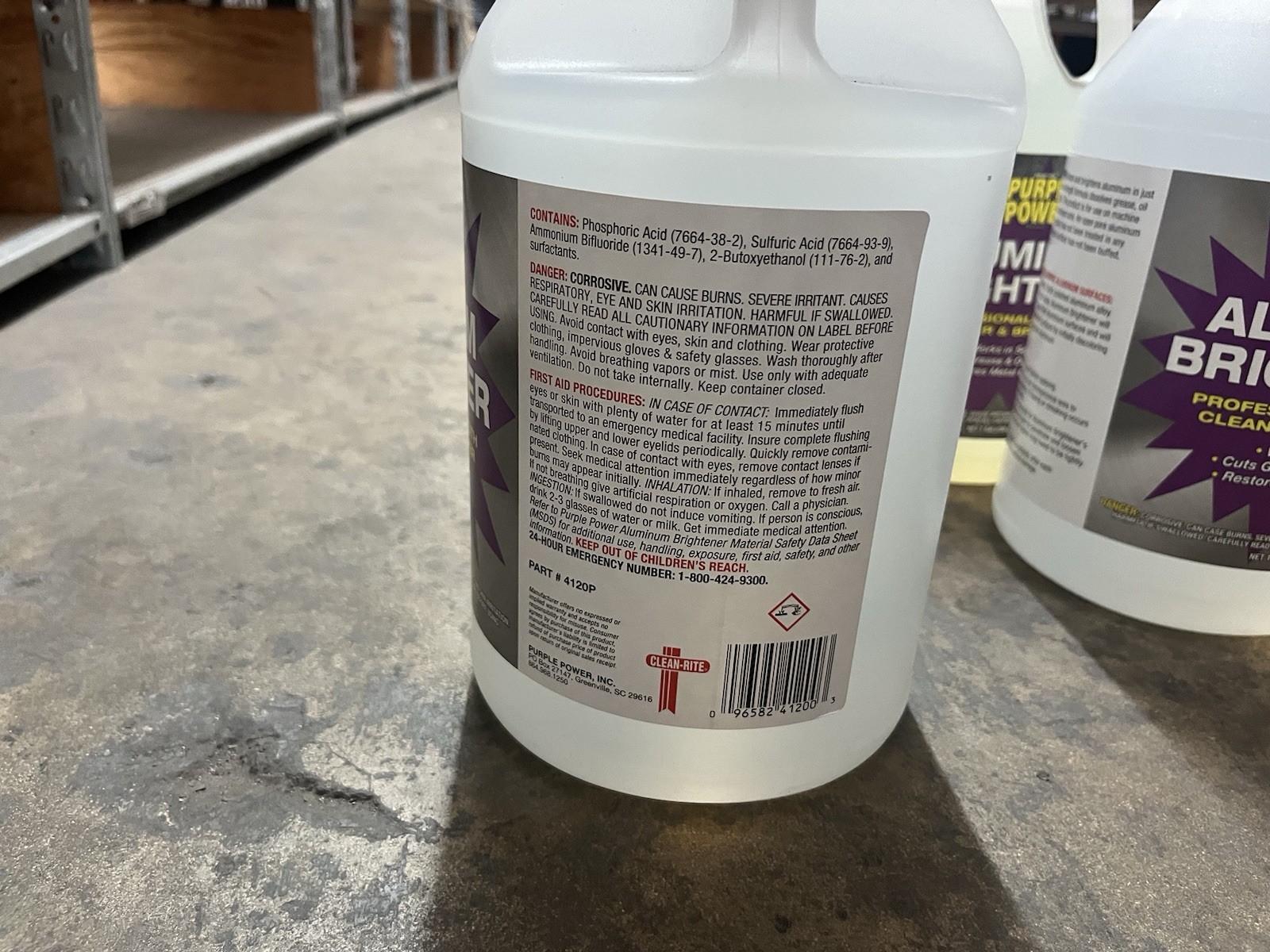 4120P Purple Power Aluminum Brightener Professional Strength Cleaner 4 GAL CoN