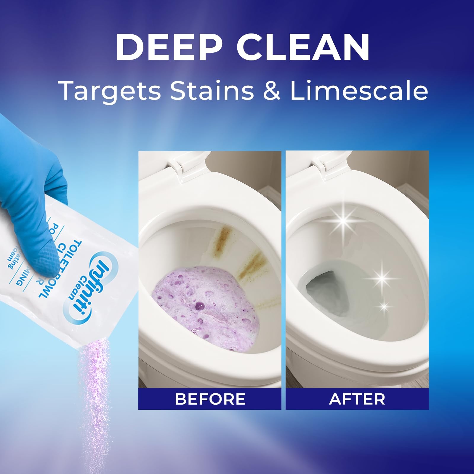 Foaming Toilet Bowl Cleaner – 10.5oz Auto-Activating Purple Foam, Removes Lim…