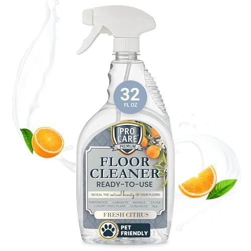 Citrus Floor Cleaner 32oz Liquid for Hardwood Tile Laminate Streak-Free No Rinse