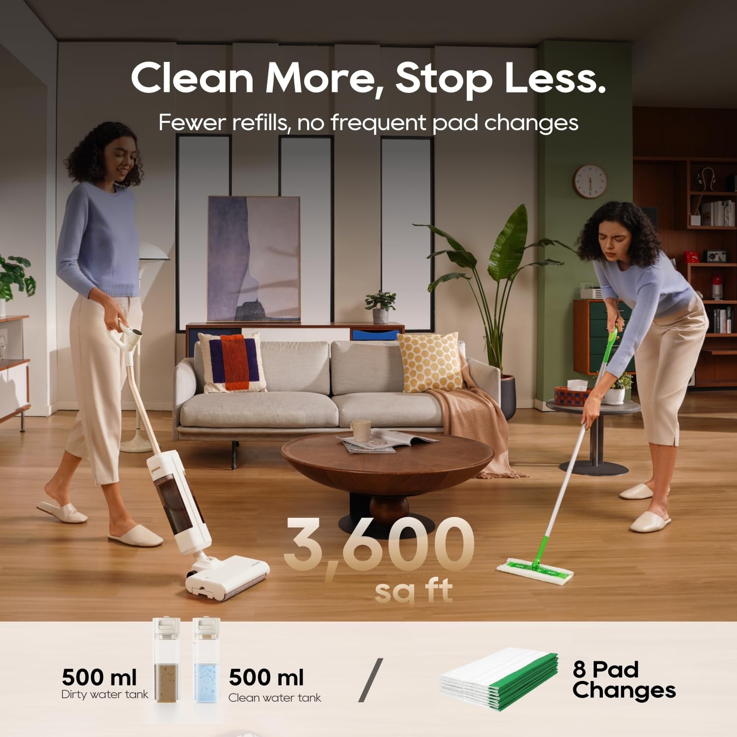 DREAME FloorX 110 Plus Cordless Wet Dry Mop, Cordless Wet Dry Cleaner with 60…