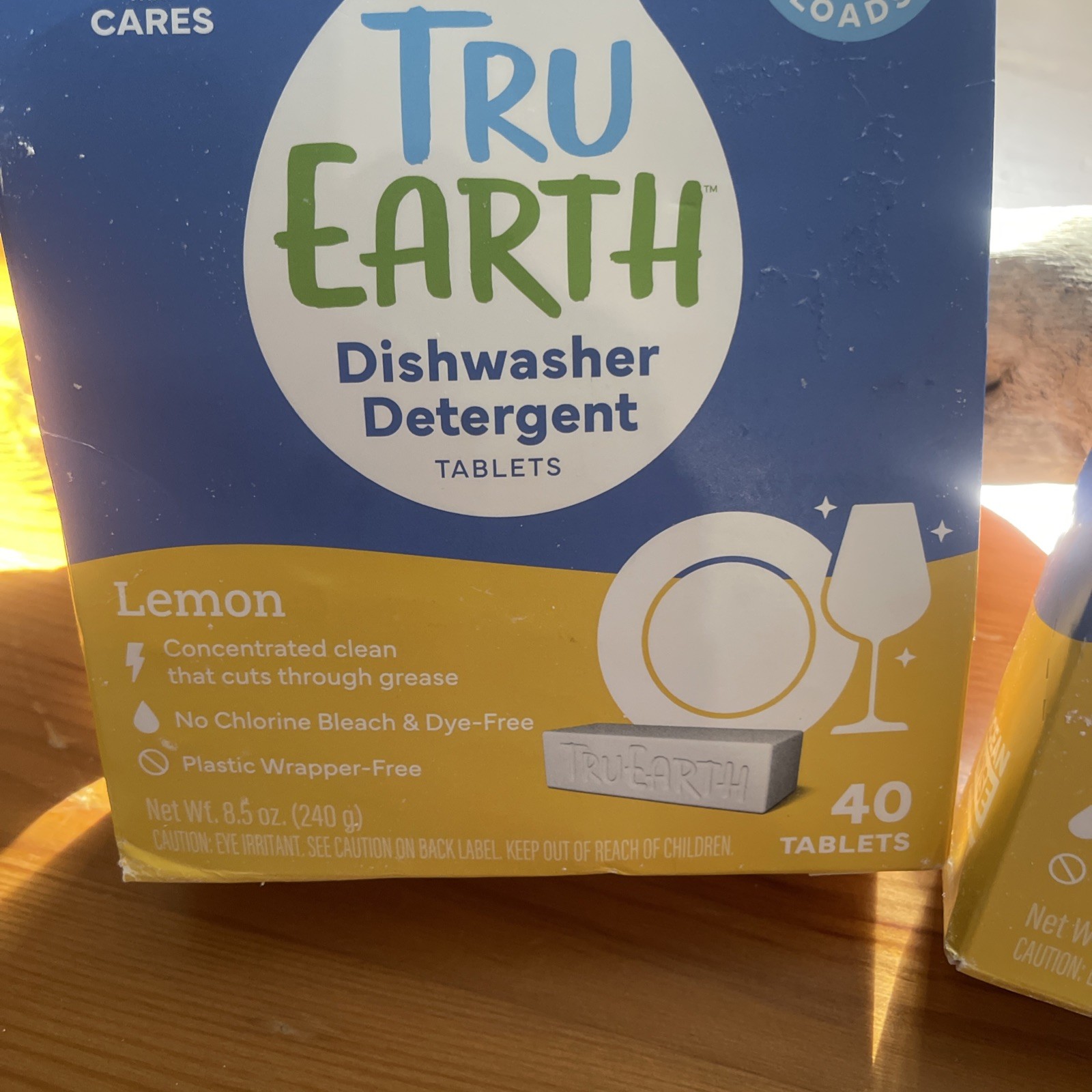 Tru Earth Dishwasher Detergent Tablets Lemon Scent 40 Tablets Cuts Grease X(2)