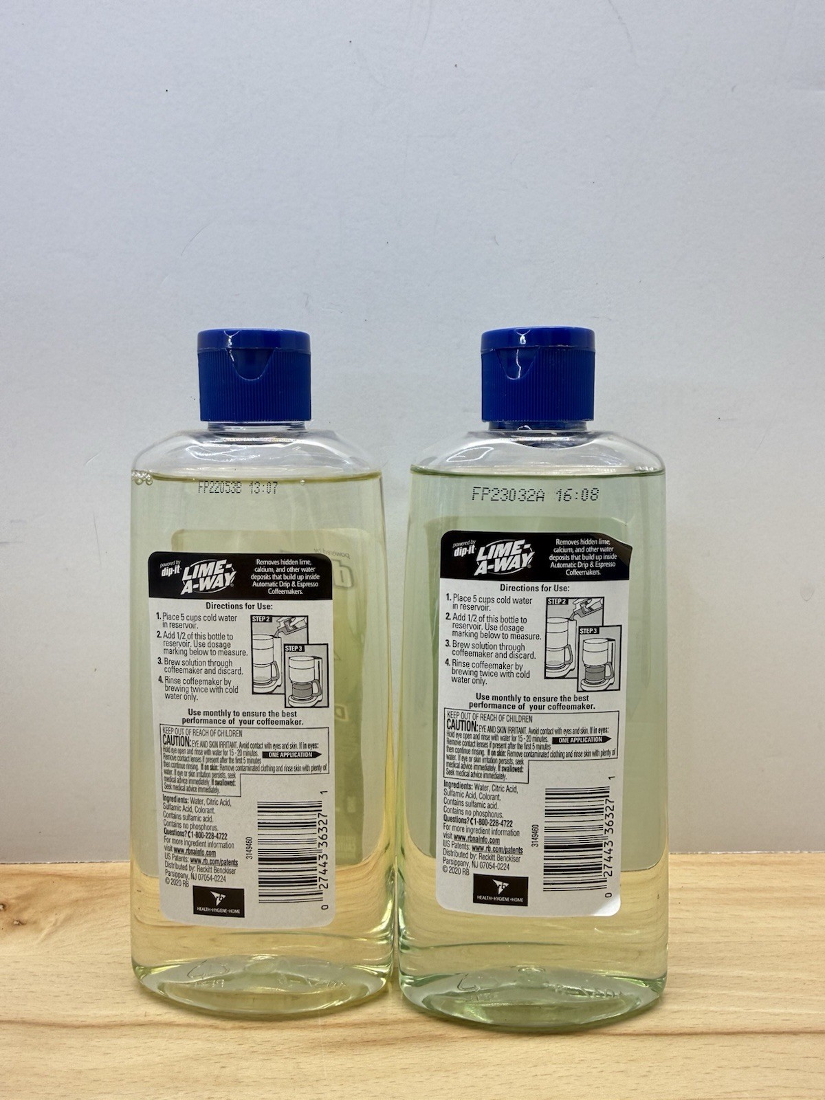 Dip-It Lime A Way Coffeemaker Descaler & Cleaner – 7oz Ea Lot Of 2