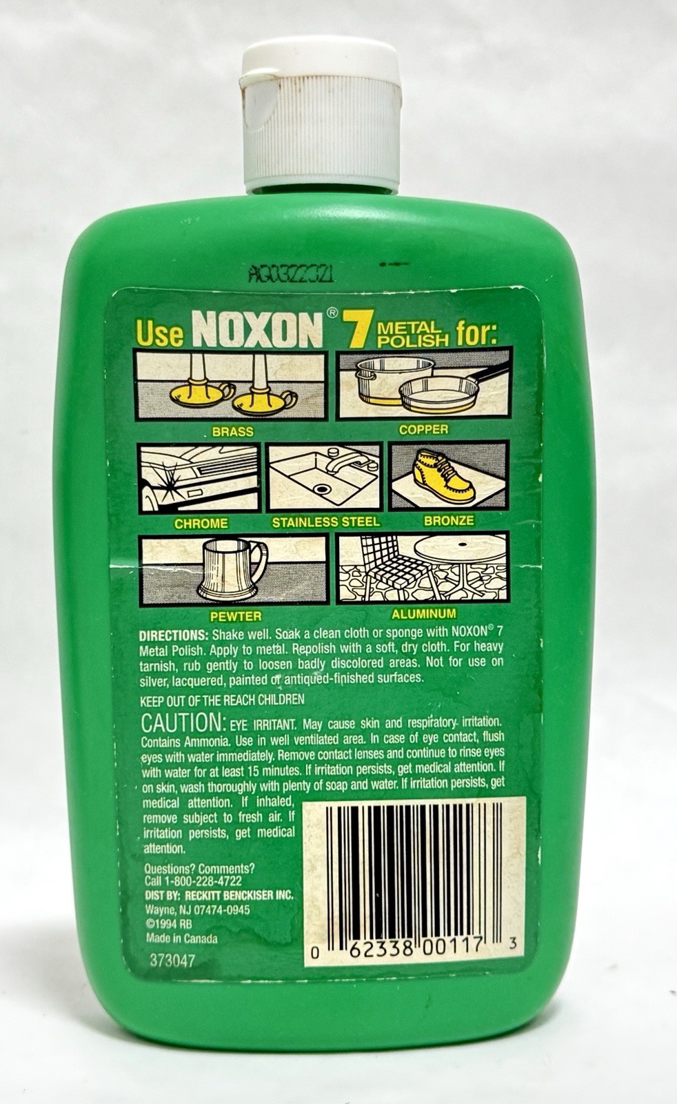 Vintage NOXON 7 Metal Polish Liquid 12 oz Bottle Discontinued – Almost Full READ