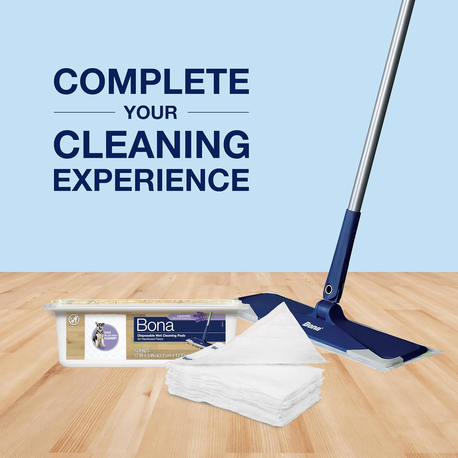 ® Disposable Wet Cleaning Pads for Hardwood Floors, Lavender Scent