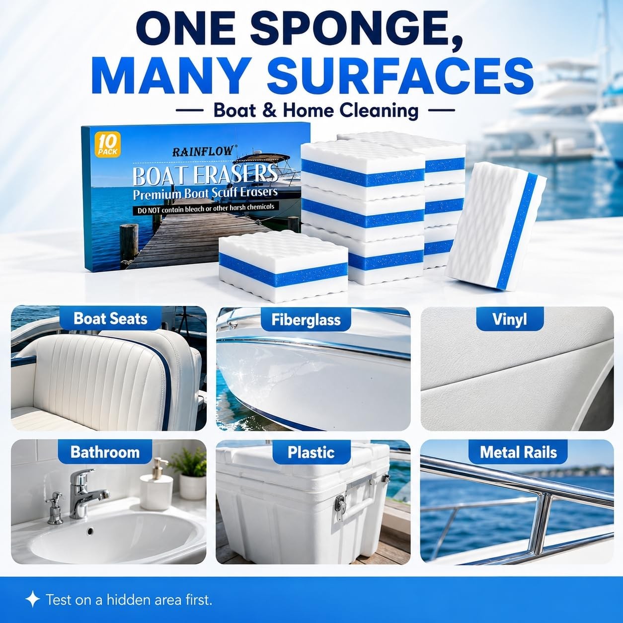 10PCS Boat Scuff Erasers – Boat Wipes Boat Accessories for Women and Men Magi…