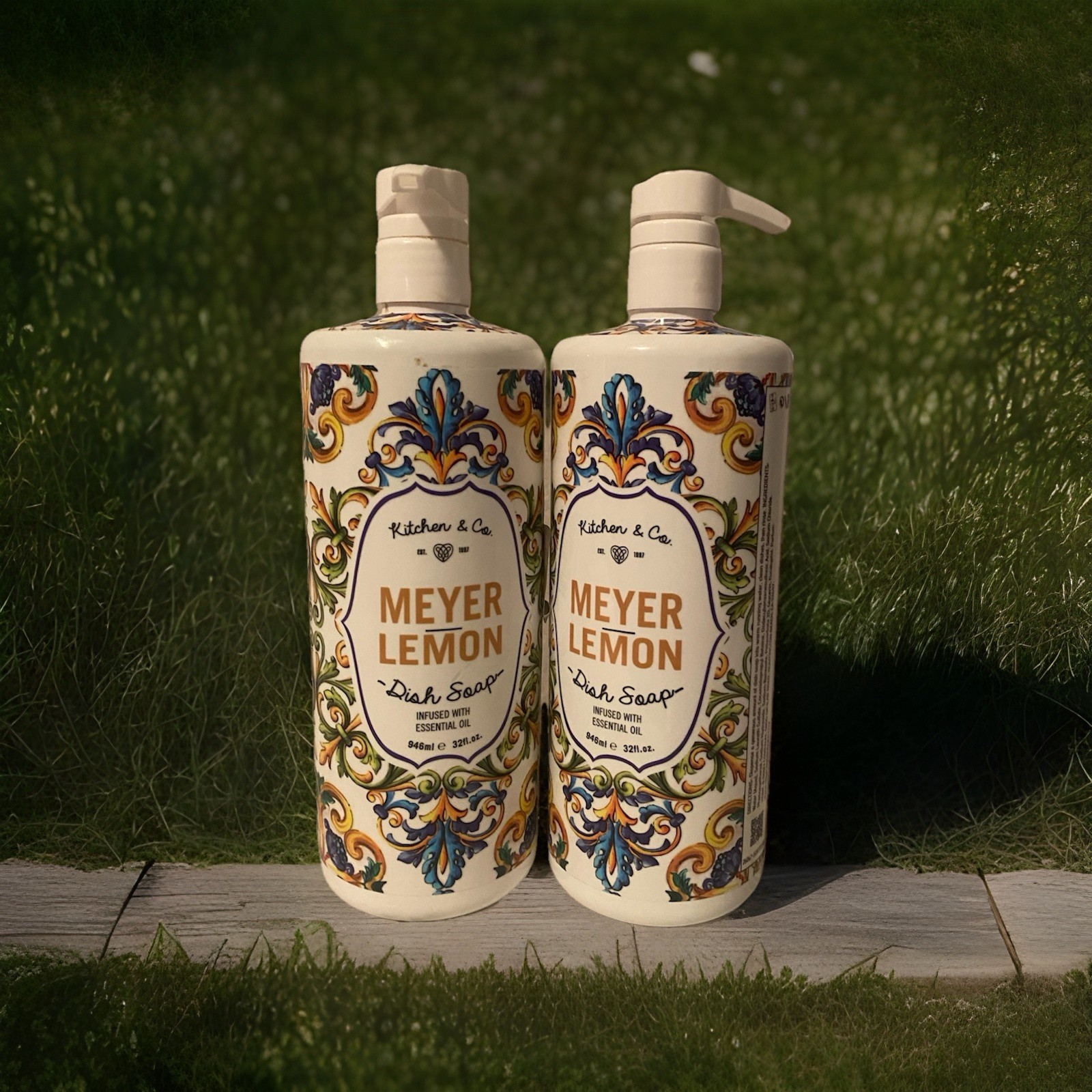 Lot Of 2 Kitchen & Co. ~ Meyer Lemon Dish Soap 32 fl oz