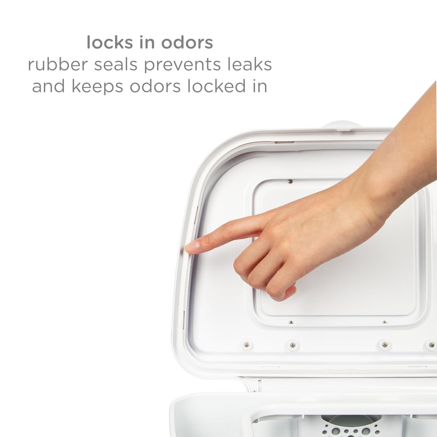 Ubbi Adult Diaper Pail, Steel Odor Locking, No Special Bag Required, Awards-Wi
