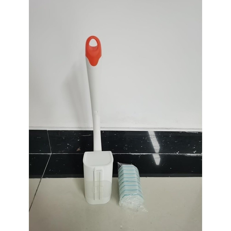 Disposable Toilet Brush 40 Refills Cleaning Kit Easy Use Multi Surface Cleaner