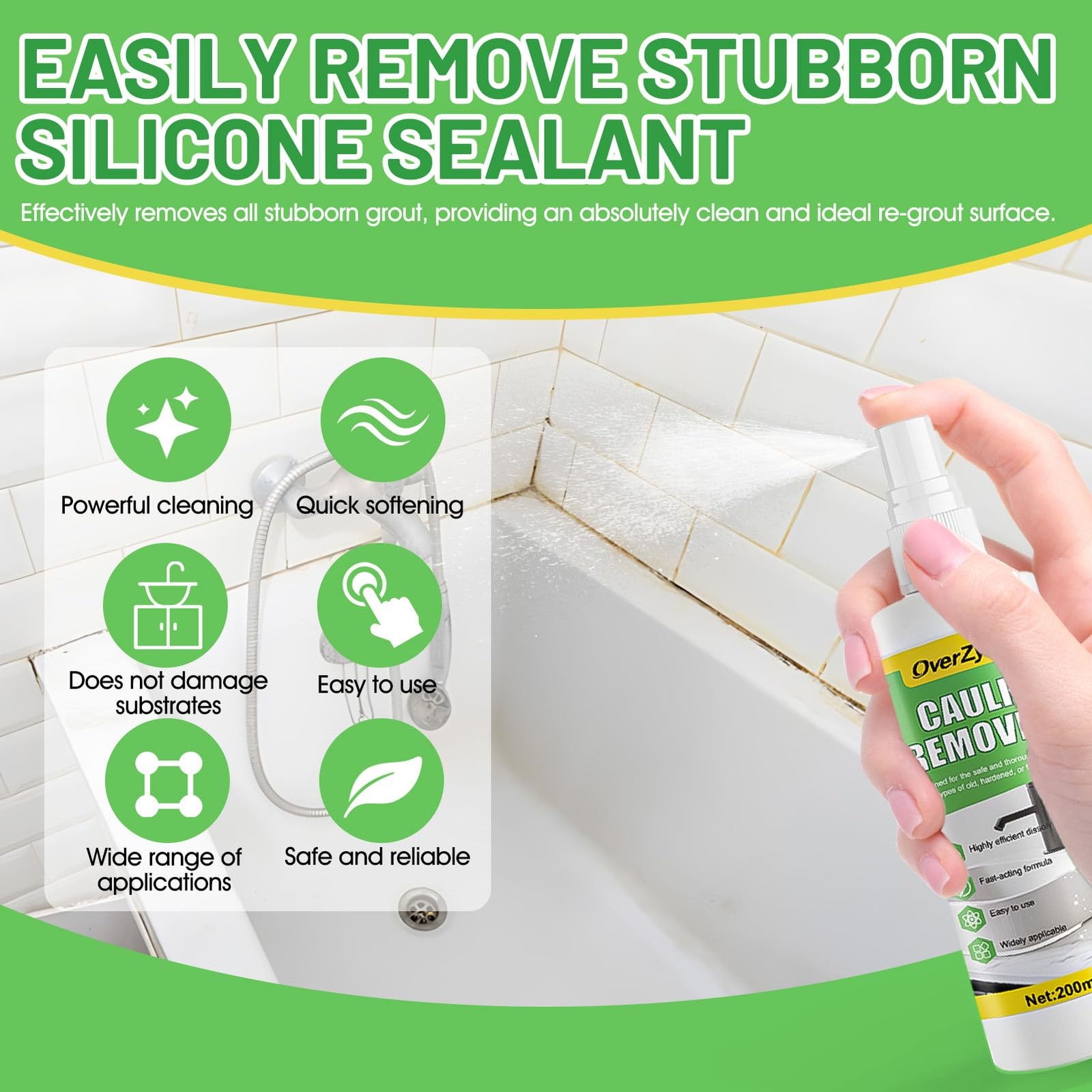 Caulk Remover, Silicone Remover with Caulk Removal Tool Powerful Penetration …