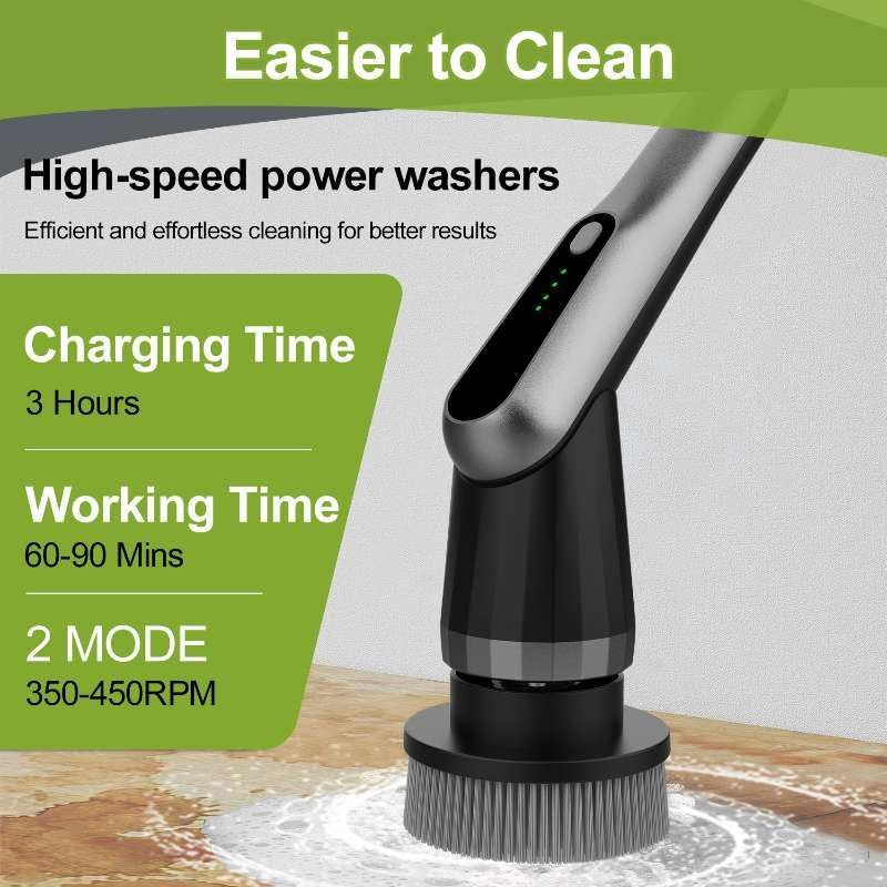 -Electric Spin Scrubber – Upgraded 12-In-1 IPX7 Waterproof Shower Scrubber, Retr