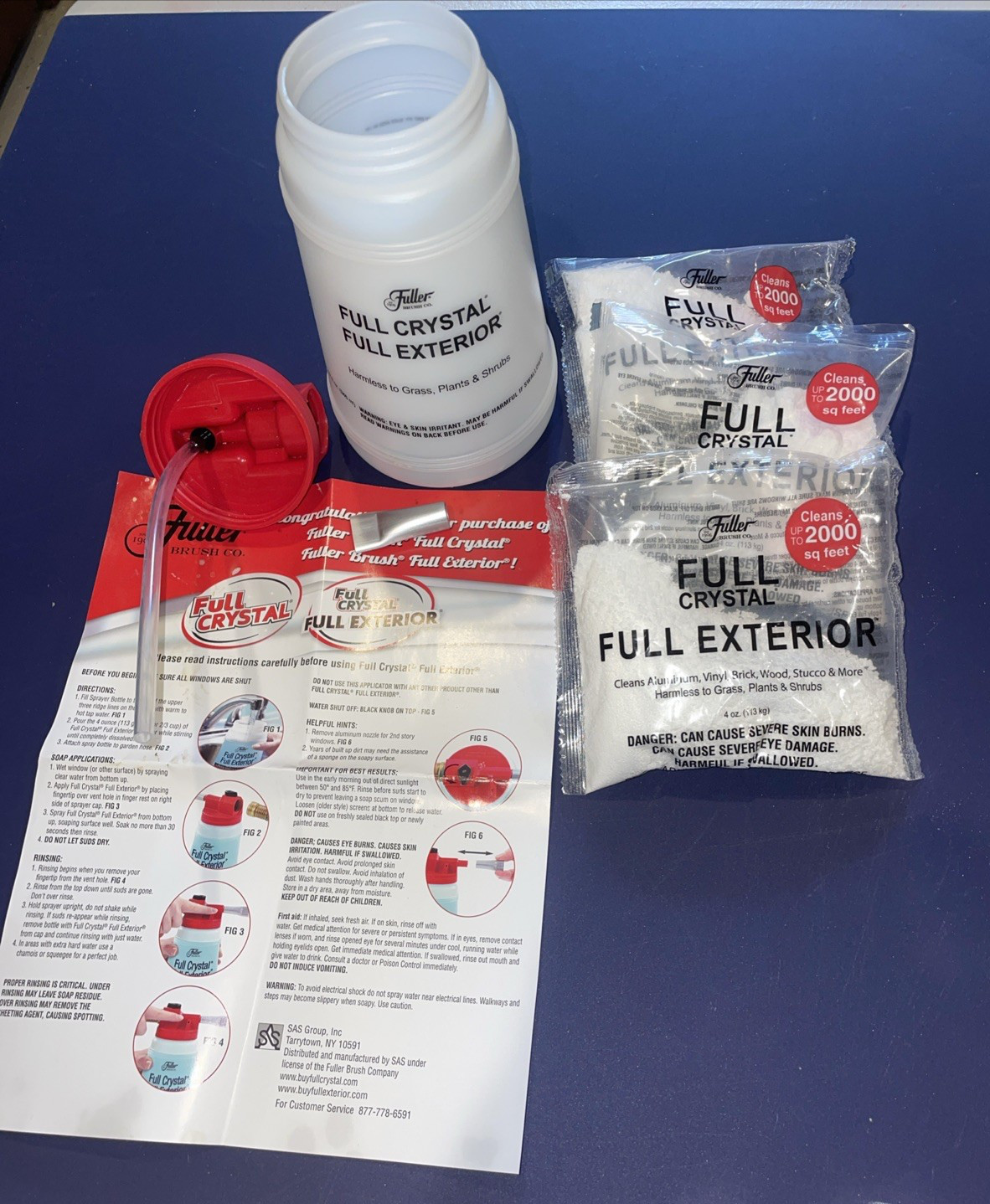 Fuller Brush Window Outdoor Surface Cleaner Sprayer Full Crystal Screens FBFC-6