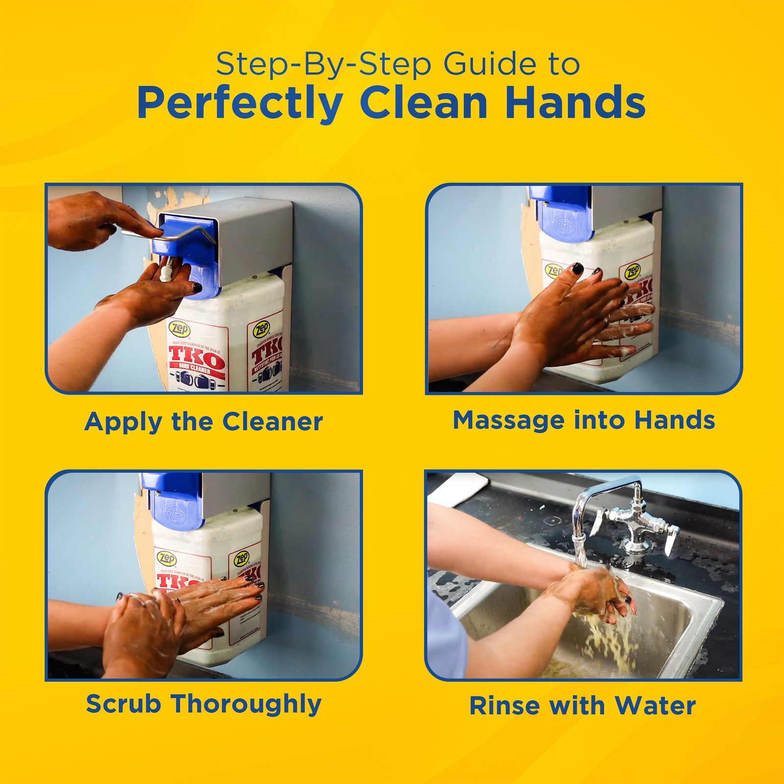 Zep Heavy-Duty TKO Industrial Hand Cleaner – 1 Gallon (Case of 4) – 1049524 –