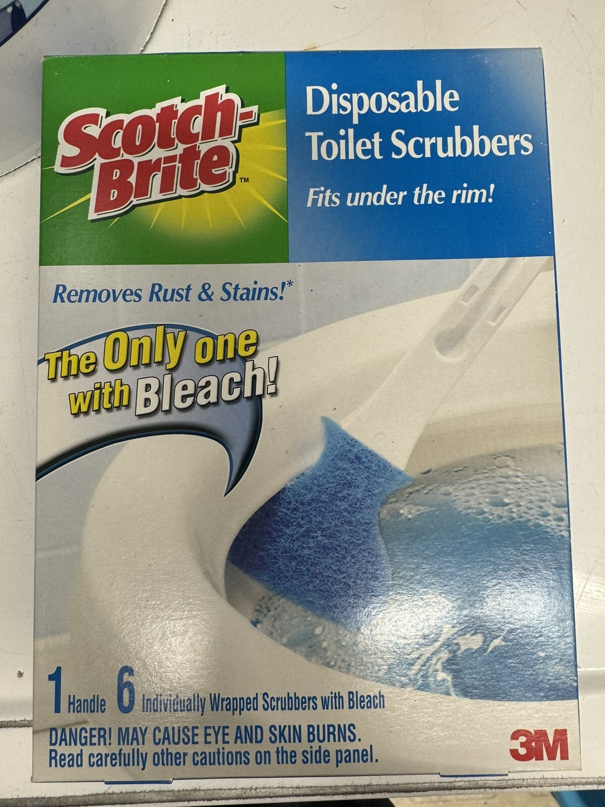 Scotch Brite Disposable Toilet Scrubbers 2 Handles + 24 Refills Cleaning Pad HTF