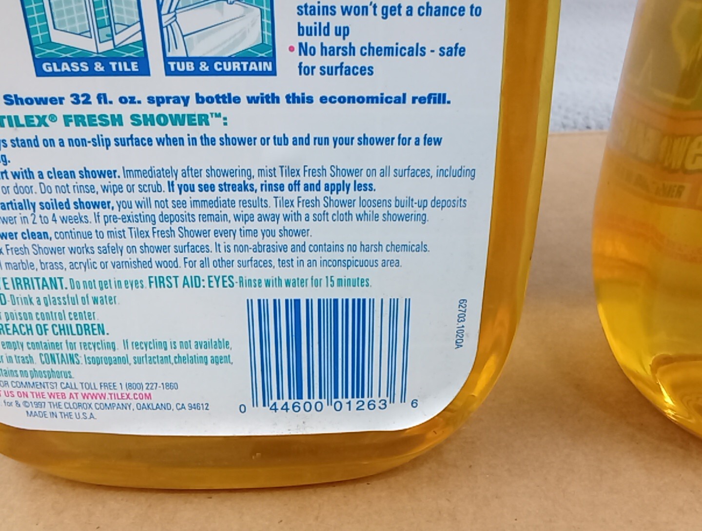2x Tilex Daily Shower Cleaner Spray Refill 64 oz Bottle Fresh Shower FADED