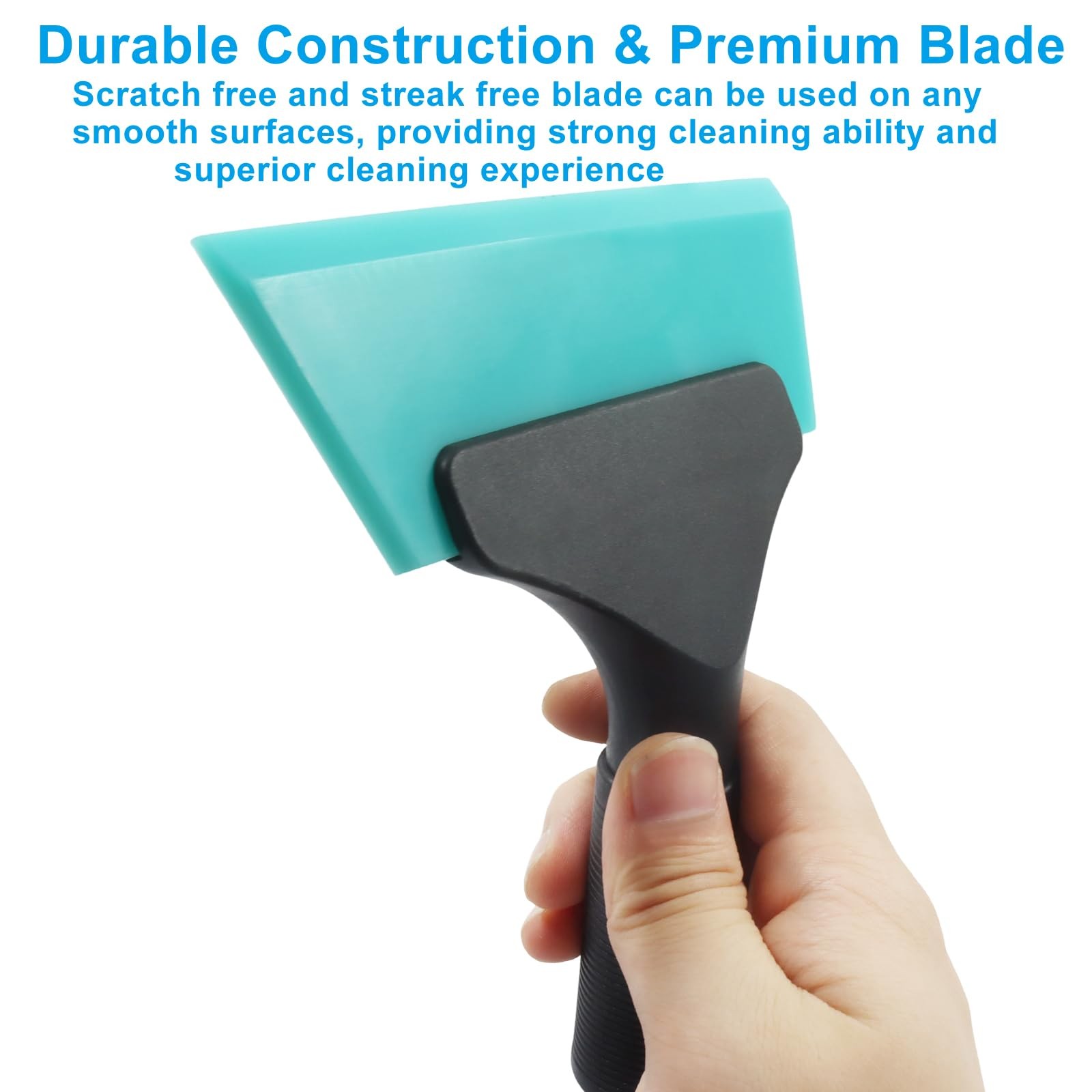 Auvotuis 5 Inch Silicone Squeegee with Non Slip Handle, Streak-Free Cleaning …