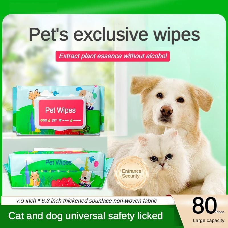 Dog And Cat Wet Wipes, Fragrance Free, Plant.based SKIP THE BATH Gentle Cleansin