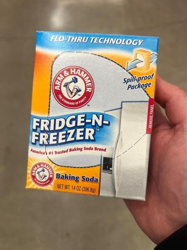 Baking Soda, Arm & Hammer – 14 oz (Pack of 2) – Fridge and Freezer Odor Absorber